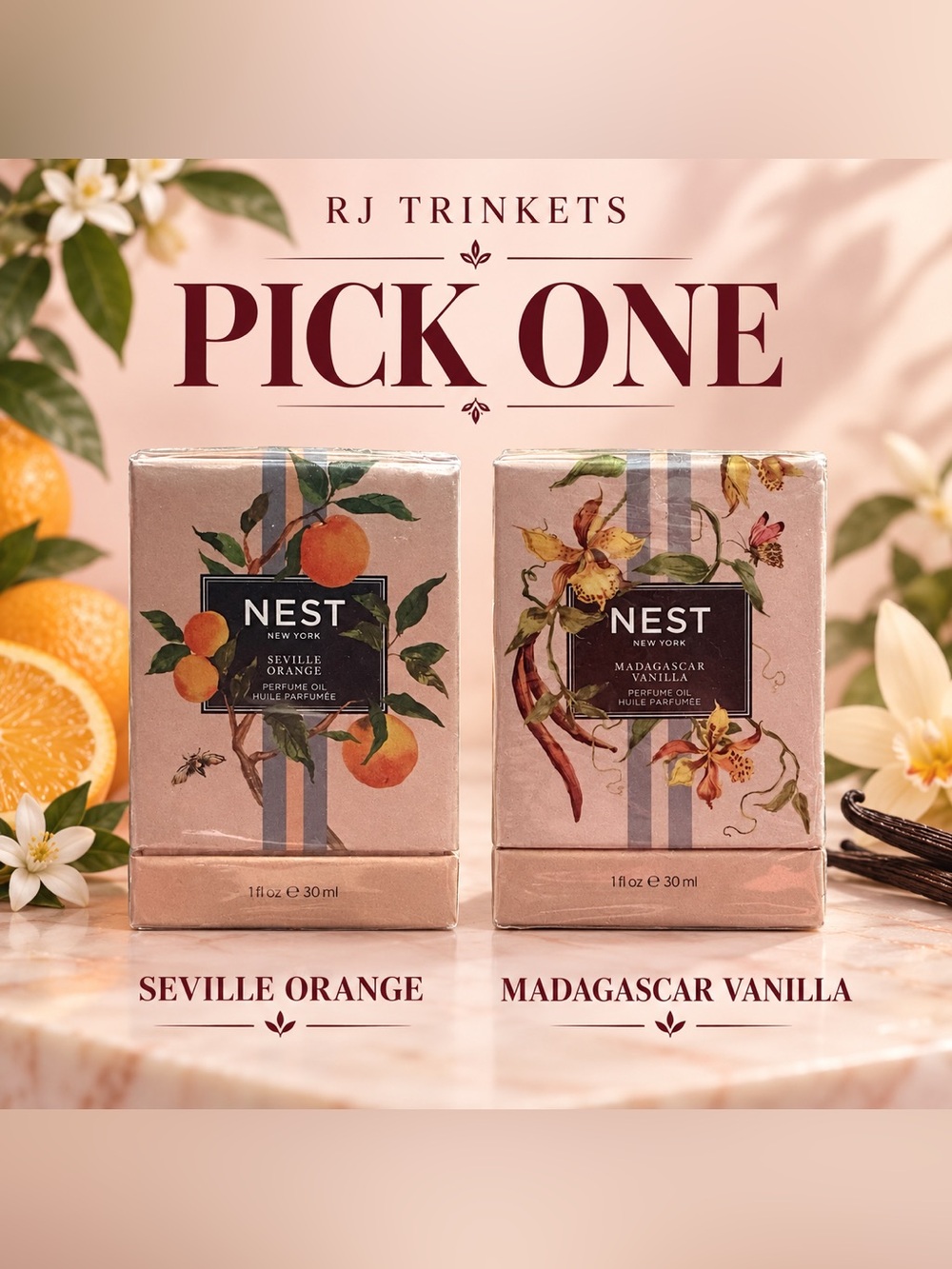 Nest Oil- Seville or Madagascar vanilla - empty